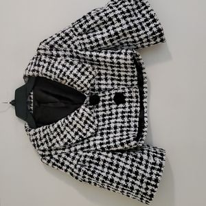 Aziz cute houndstooth bolero jacket, sz S